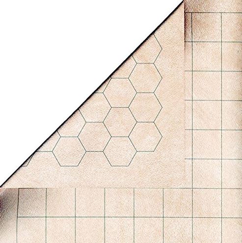 Blank Playmat - Chessex - Double Sided Hex and Square - 54 x 102 (98246) available at 401 Games Canada