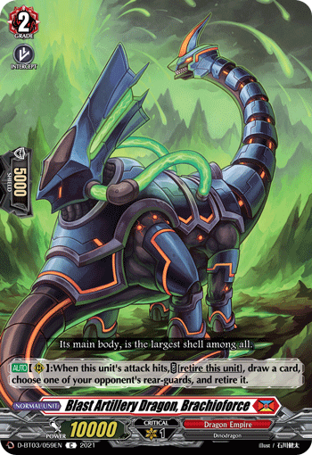 Blast Artillery Dragon, Brachioforce - D-BT03/059 - Common available at 401 Games Canada