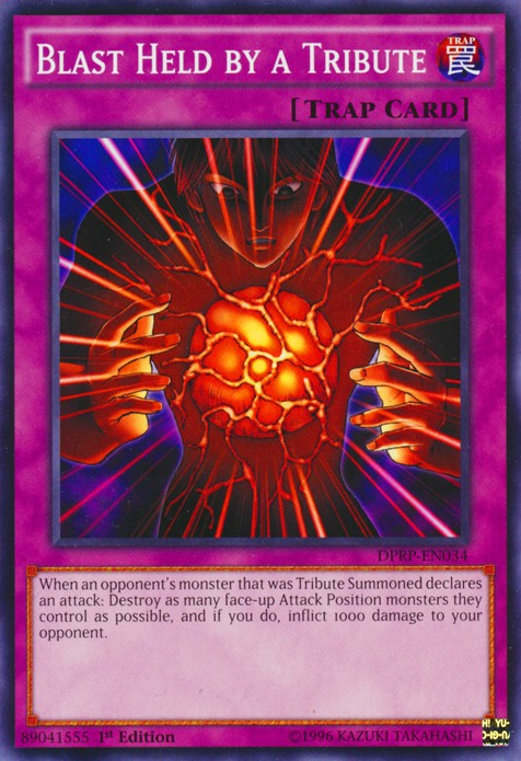 Blast Held by a Tribute - DPRP-EN034 - Common - 1st Edition available at 401 Games Canada