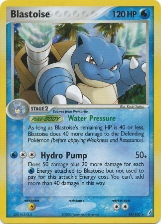 Blastoise - 14/100 - Holo Rare - Theme Deck Exclusive available at 401 Games Canada