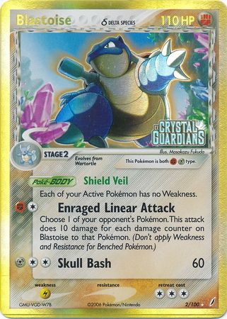 Blastoise - 2/100 - Holo Rare - Reverse Holo available at 401 Games Canada