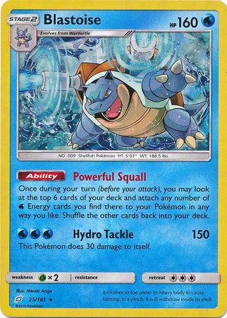 Blastoise - 25/181 - Shattered Holo Rare - Theme Deck Exclusive available at 401 Games Canada