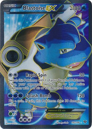 Blastoise EX - 142/146 - Full Art Ultra Rare available at 401 Games Canada