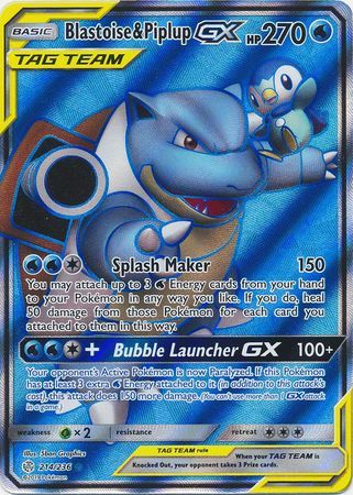 Blastoise & Piplup GX - 214/236 - Full Art Ultra Rare available at 401 Games Canada