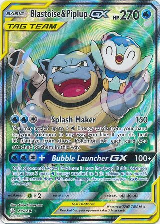 Blastoise & Piplup GX - 215/236 - Alternate Art Ultra Rare available at 401 Games Canada