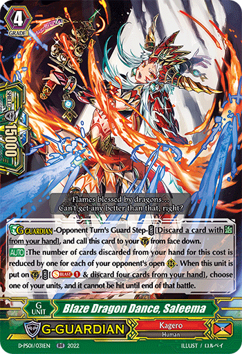 Blaze Dragon Dance, Saleema - D-PS01/031 - Double Rare available at 401 Games Canada