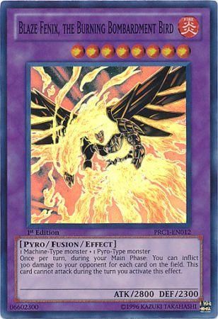 Blaze Fenix, the Burning Bombardment Bird - PRC1-EN012 - Super Rare available at 401 Games Canada