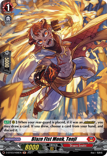 Blaze Fist Monk, Tenji - D-BT03/H08 - Holo Rare available at 401 Games Canada