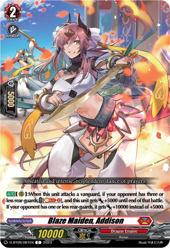 Blaze Maiden, Addison - D-BT09/061 - Common available at 401 Games Canada