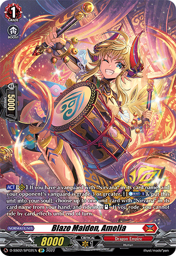 Blaze Maiden, Amelia - D-SS02/SP02 - SP available at 401 Games Canada