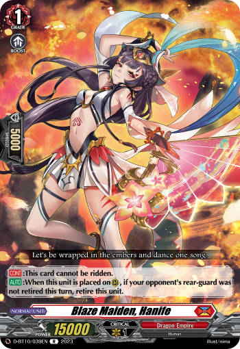 Blaze Maiden, Hanife - D-BT10/039 - Rare available at 401 Games Canada