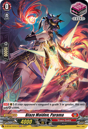 Blaze Maiden, Parama - D-BT02/H05 - Holo Rare available at 401 Games Canada
