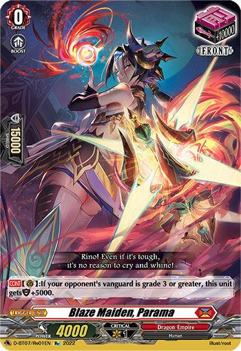 Blaze Maiden, Parama - D-BT07/Re01 - Special Reprint available at 401 Games Canada