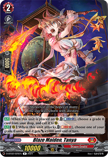 Blaze Maiden, Tanya - D-BT02/029 - Rare available at 401 Games Canada