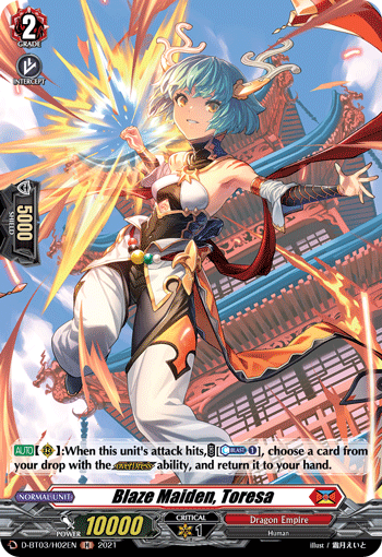 Blaze Maiden, Toresa - D-BT03/H02 - Holo Rare available at 401 Games Canada