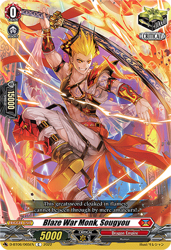 Blaze War Monk, Sougyou - D-BT06/065 - Common available at 401 Games Canada