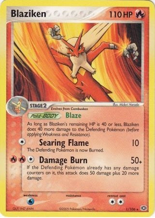 Blaziken - 1/106 - Rare - Theme Deck Exclusive available at 401 Games Canada