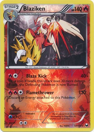 Blaziken - 17/108 - Holo Rare - Reverse Holo available at 401 Games Canada