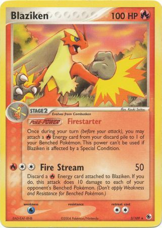 Blaziken - 3/109 - Rare (No "e" Symbol) available at 401 Games Canada