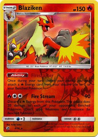 Blaziken - 6/70 - Holo Rare - Reverse Holo available at 401 Games Canada