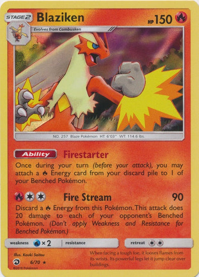 Blaziken - 6/70 - Holo Rare available at 401 Games Canada