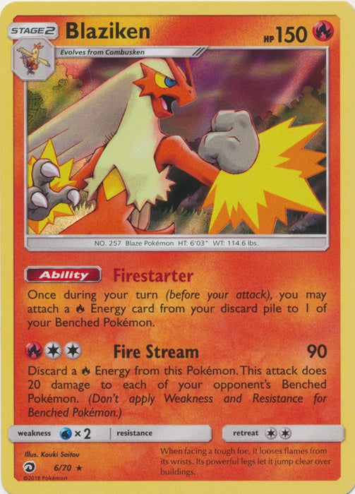 Blaziken - 6/70 - Holo Rare available at 401 Games Canada