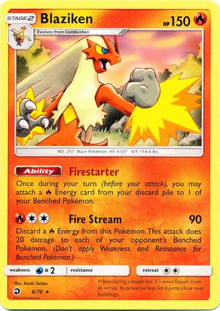 Blaziken - 6/70 - Rare - Theme Deck Exclusive available at 401 Games Canada