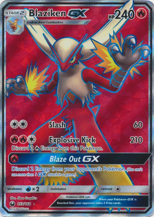 Blaziken GX - 153/168 - Full Art Ultra Rare available at 401 Games Canada