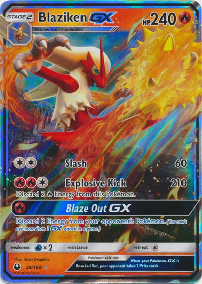 Blaziken GX - 28/168 - Ultra Rare available at 401 Games Canada