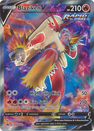 Blaziken V - 161/198 - Full Art Ultra Rare available at 401 Games Canada