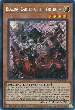 Blazing Cartesia, the Virtuous - DABL-EN011 - Secret Rare - 1st Edition available at 401 Games Canada