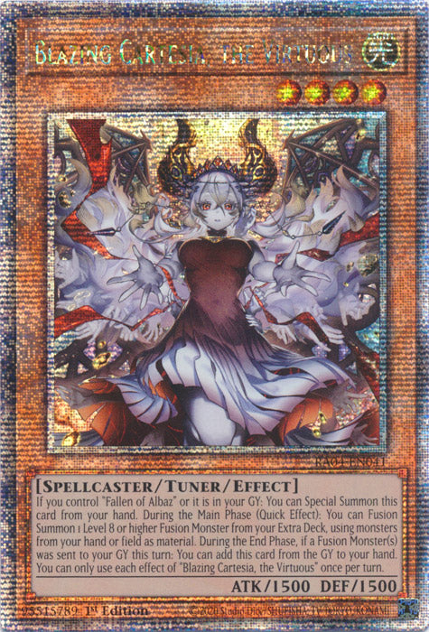 Blazing Cartesia, the Virtuous (New Art) - RA04-EN041 - Quarter Century Secret Rare - 1st Edition