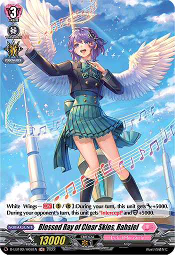 Blessed Ray of Clear Skies, Rahsiel - D-LBT02/H08 - Holo Rare available at 401 Games Canada