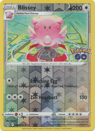 Blissey - 052/078 - Holo Rare - Reverse Holo available at 401 Games Canada