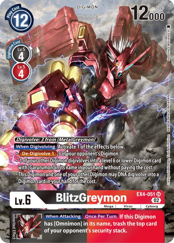 BlitzGreymon (Alternate Art) - EX4-051 - Super Rare available at 401 Games Canada