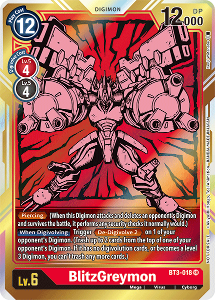 BlitzGreymon (Dash Pack Ver. 1.5) - BT3-018 - Promo available at 401 Games Canada