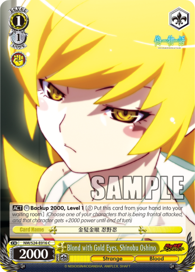 Blond with Gold Eyes, Shinobu Oshino - NM/S24-E016 - Common available at 401 Games Canada