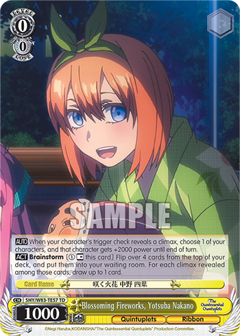 Blossoming Fireworks, Yotsuba Nakano - 5HY/W83-TE57 - Trial Deck available at 401 Games Canada