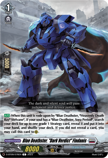 Blue Deathster, 'Dark Verdict' Findanis - D-BT09/076 - Common available at 401 Games Canada
