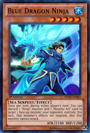 Blue Dragon Ninja - REDU-EN083 - Super Rare - 1st Edition available at 401 Games Canada