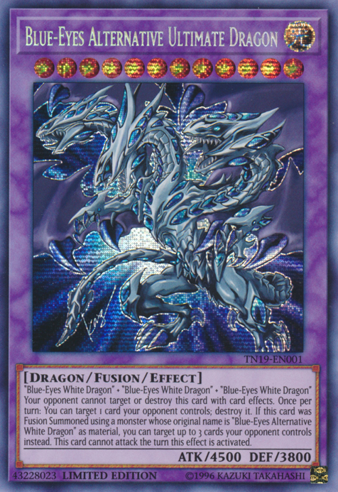 Blue-Eyes Alternative Ultimate Dragon - TN19-EN001 - Prismatic Secret Rare - Limited Edition available at 401 Games Canada