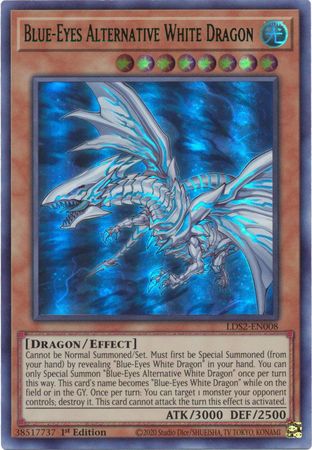 Blue-Eyes Alternative White Dragon (Green) - LDS2-EN008 - Ultra Rare - 1st Edition available at 401 Games Canada