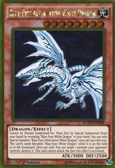 Blue-Eyes Alternative White Dragon - MVP1-ENG46 - Gold Rare - 1st Edition available at 401 Games Canada