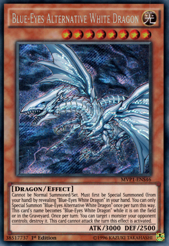 Blue-Eyes Alternative White Dragon - MVP1-ENS46 - Secret Rare - 1st Edition available at 401 Games Canada