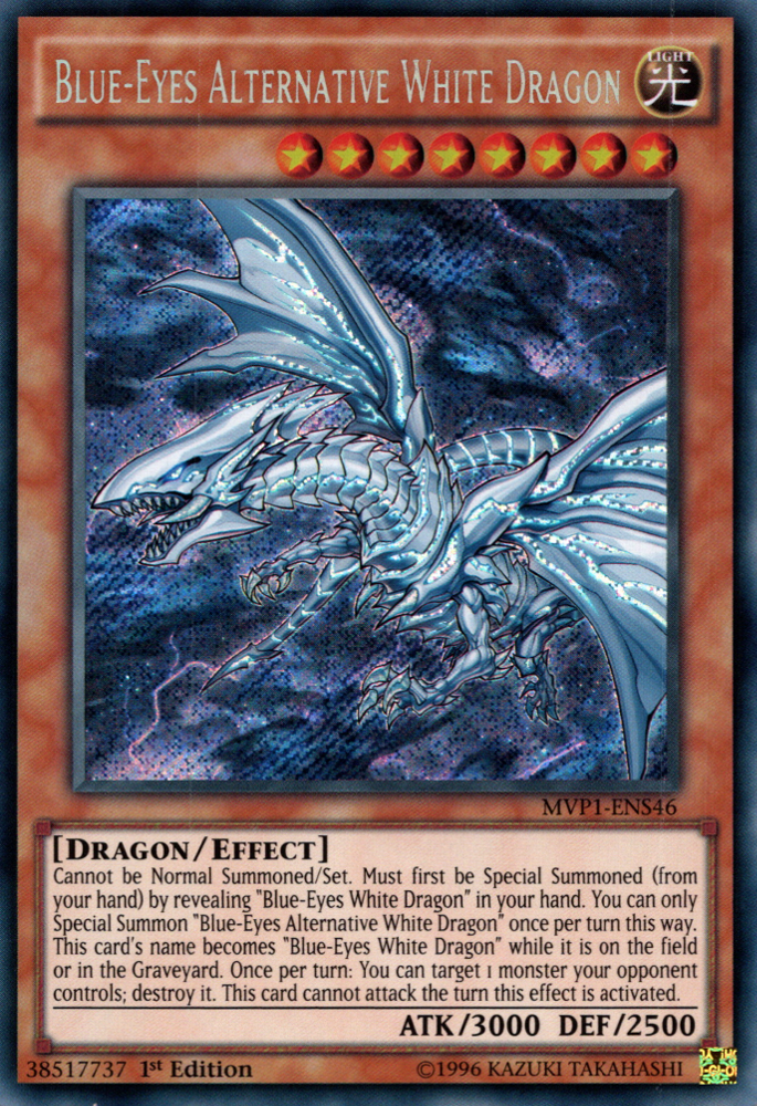 401 Games Canada - Blue-Eyes Alternative White Dragon - MVP1-ENS46 - Secret Rare - 1st Edition 401 Games Canada - Blue-Eyes Alternative White Dragon - MVP1-ENS46 - Secret Rare - 1st Edition