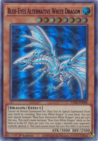 Blue-Eyes Alternative White Dragon (Purple) - LDS2-EN008 - Ultra Rare - 1st Edition available at 401 Games Canada