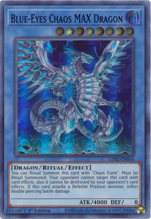 Blue-Eyes Chaos MAX Dragon (Blue) - LDS2-EN016 - Ultra Rare - 1st Edition available at 401 Games Canada