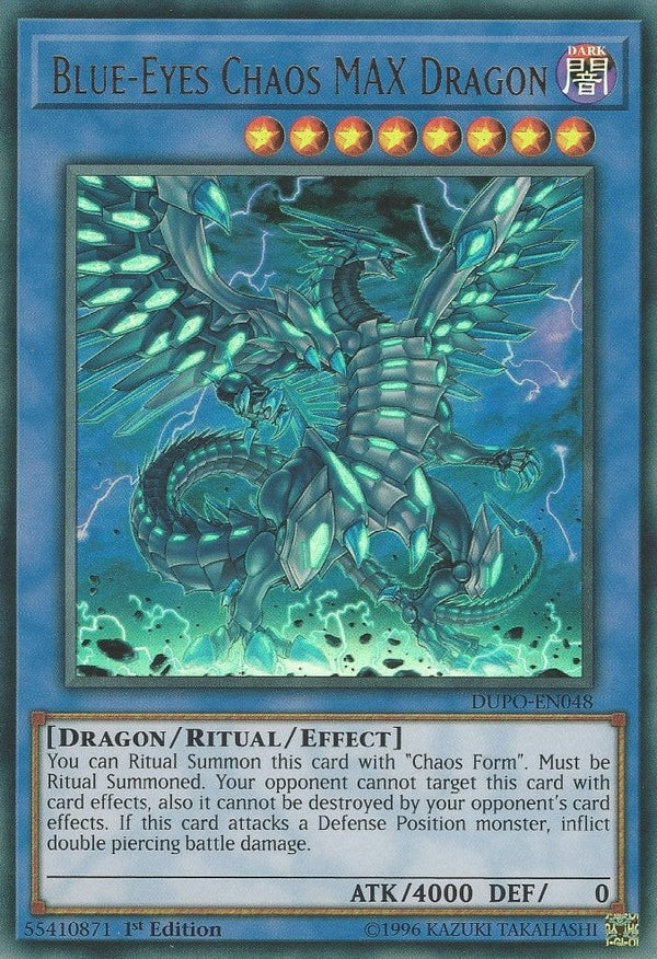 Blue-Eyes Chaos MAX Dragon - DUPO-EN048 - Ultra Rare - 1st Edition available at 401 Games Canada
