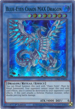 Blue-Eyes Chaos MAX Dragon (Green) - LDS2-EN016 - Ultra Rare - 1st Edition available at 401 Games Canada