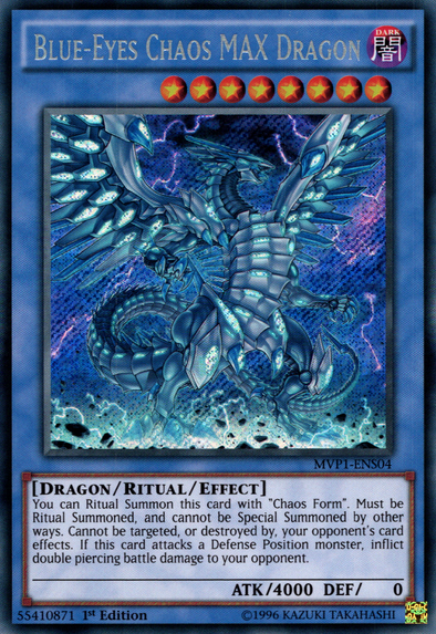 Blue-Eyes Chaos MAX Dragon - MVP1-ENS04 - Secret Rare - 1st Edition available at 401 Games Canada